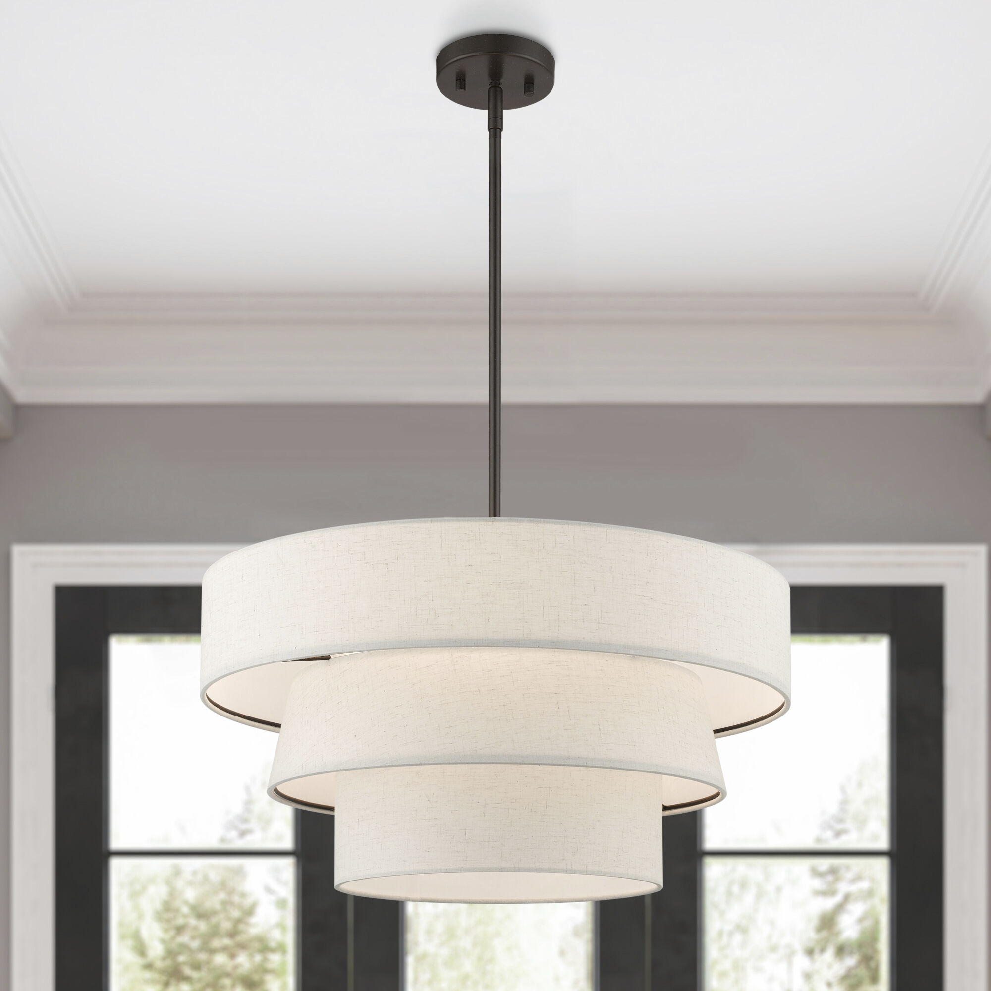 Chandler 4 Light 23 inch English Bronze Pendant Chandelier Ceiling Light