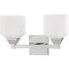 Aragon 2 Light 15 inch Polished Chrome Bath Vanity Wall Light