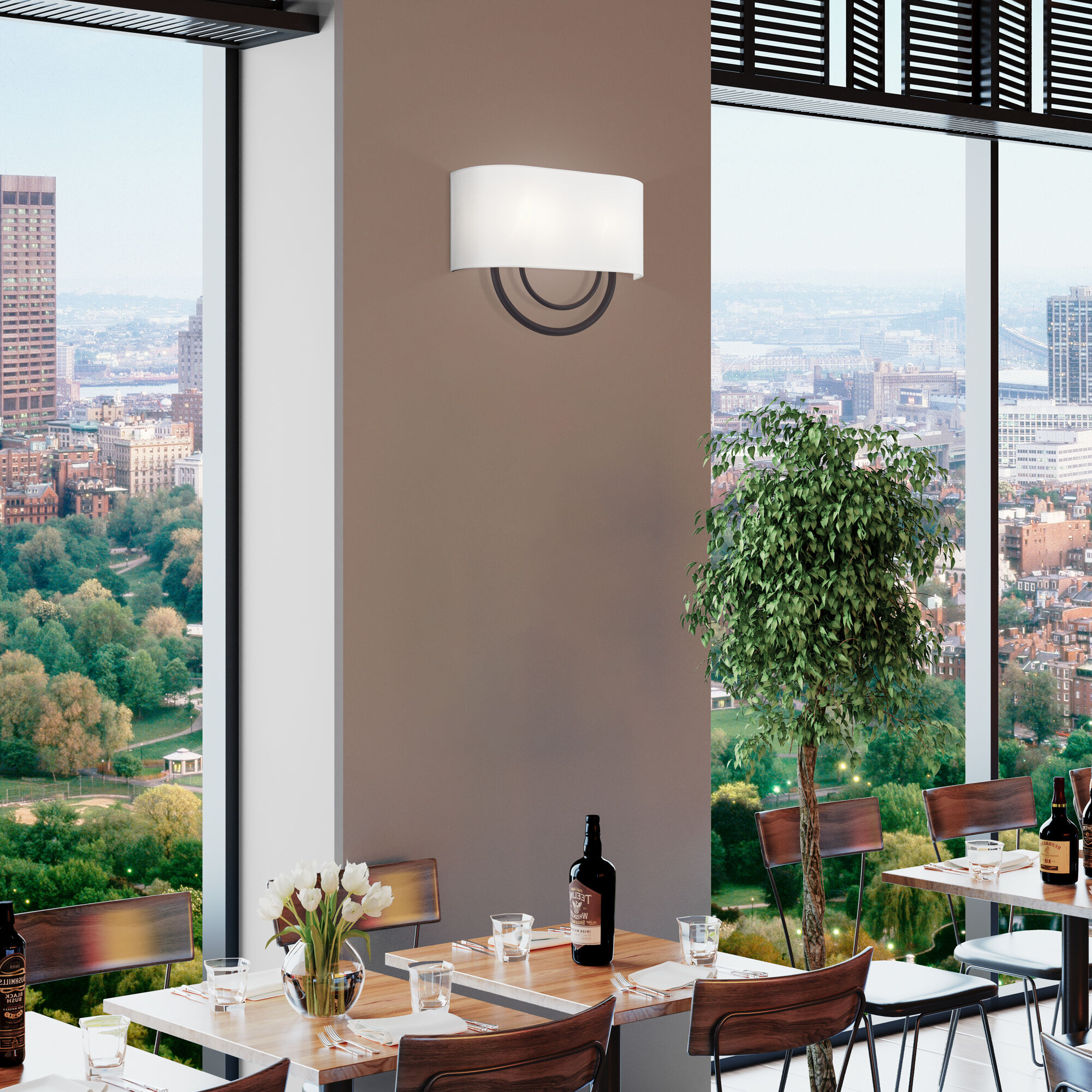 Stratton 2 Light 15 inch Bronze ADA Wall Sconce Wall Light