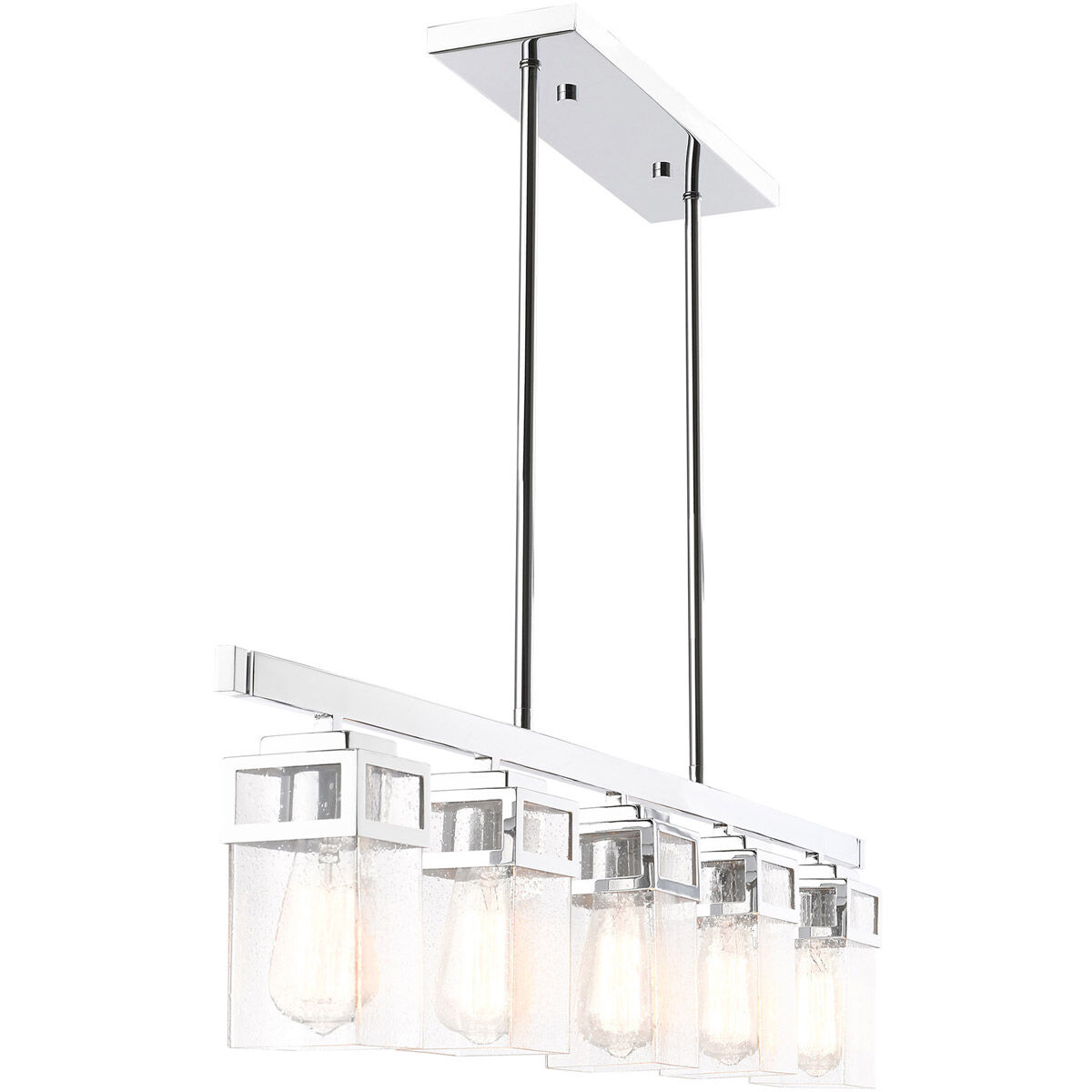Harding 5 Light 42 inch Polished Chrome Linear Chandelier Ceiling Light
