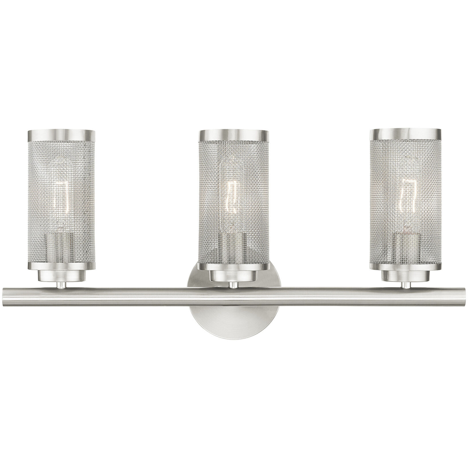 Industro 3 Light 24 inch Brushed Nickel Vanity Sconce Wall Light
