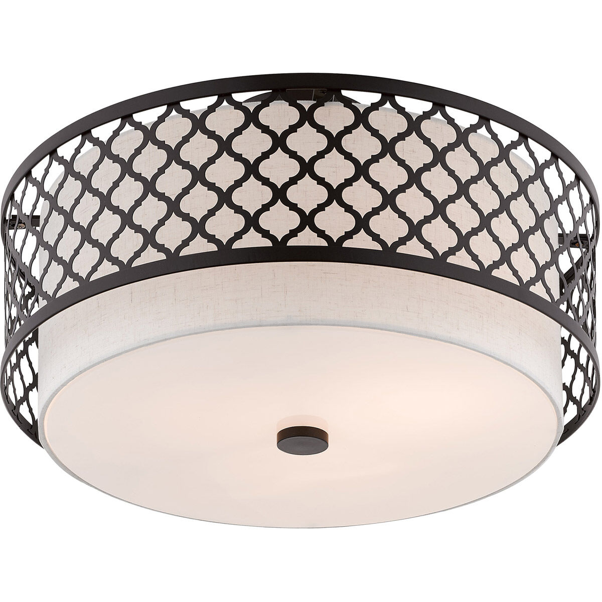 Arabesque 3 Light 18 inch English Bronze Semi-Flush Mount Ceiling Light