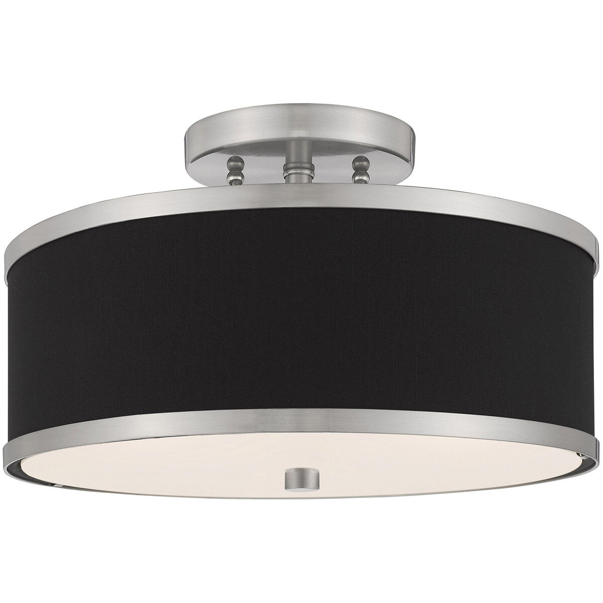 Park Ridge 2 Light 13 inch Brushed Nickel Semi-Flush Mount Ceiling Light 