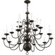 Williamsburgh 20 Light 36 inch Bronze Chandelier Ceiling Light