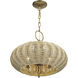 Summervine 3 Light 18 inch Antique Gold Leaf Pendant Chandelier Ceiling Light