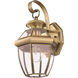 Monterey 1 Light 13 inch Antique Brass Outdoor Wall Lantern