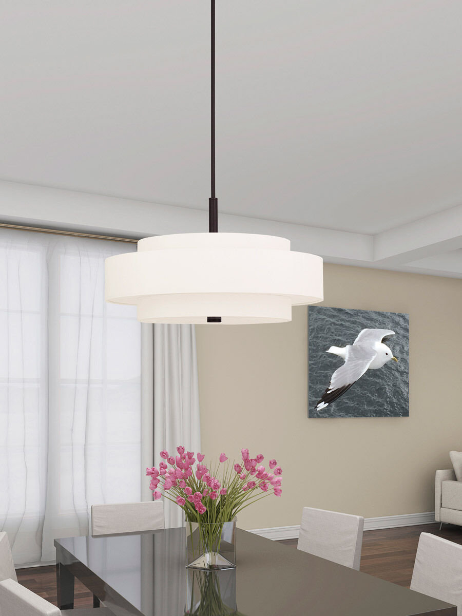 Meridian 5 Light 24 inch Bronze Pendant Ceiling Light