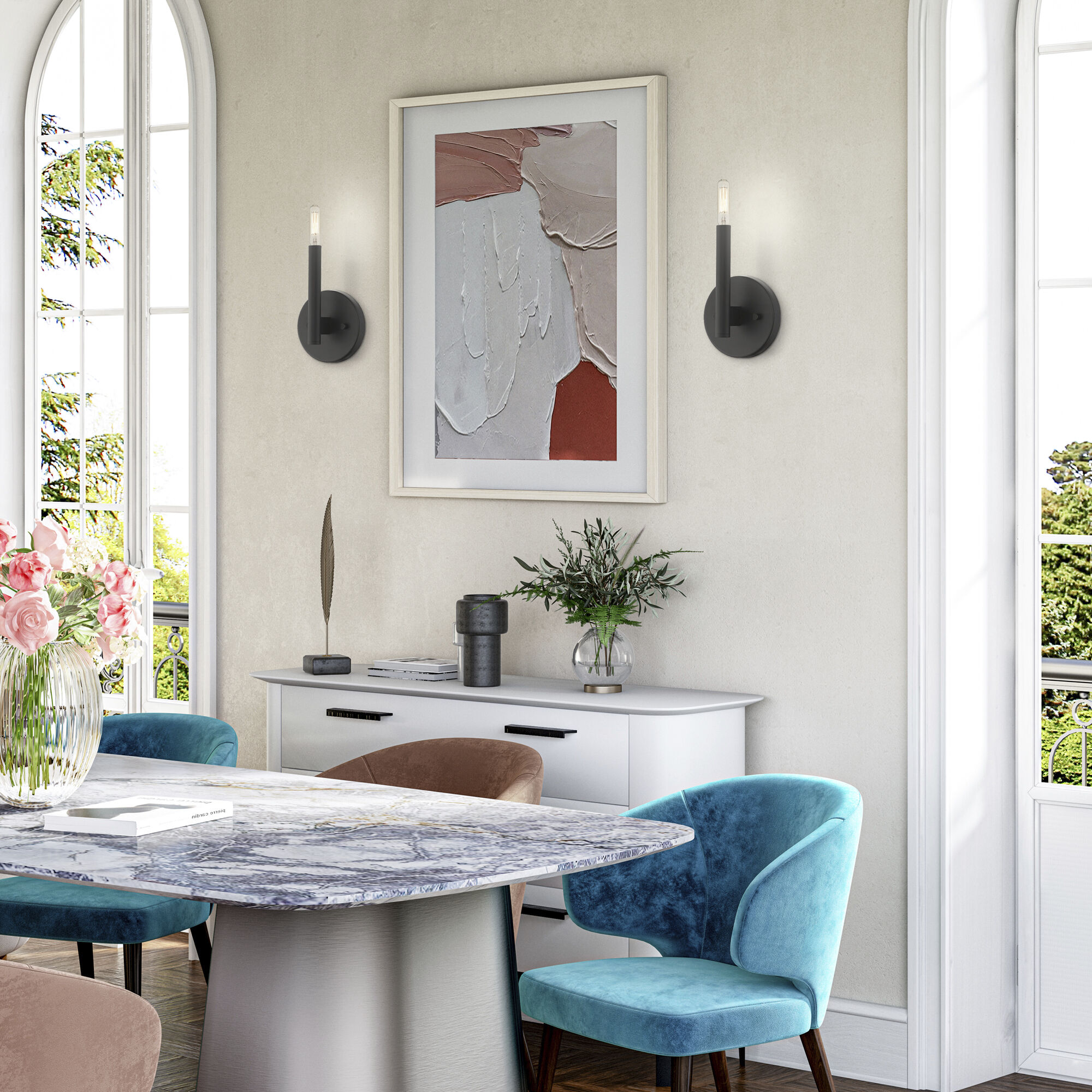 Copenhagen 1 Light 5.13 inch Black ADA Wall Sconce Wall Light, Single