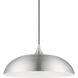 Amador 1 Light 18 inch Brushed Aluminum with Polished Chrome Accents Pendant Ceiling Light
