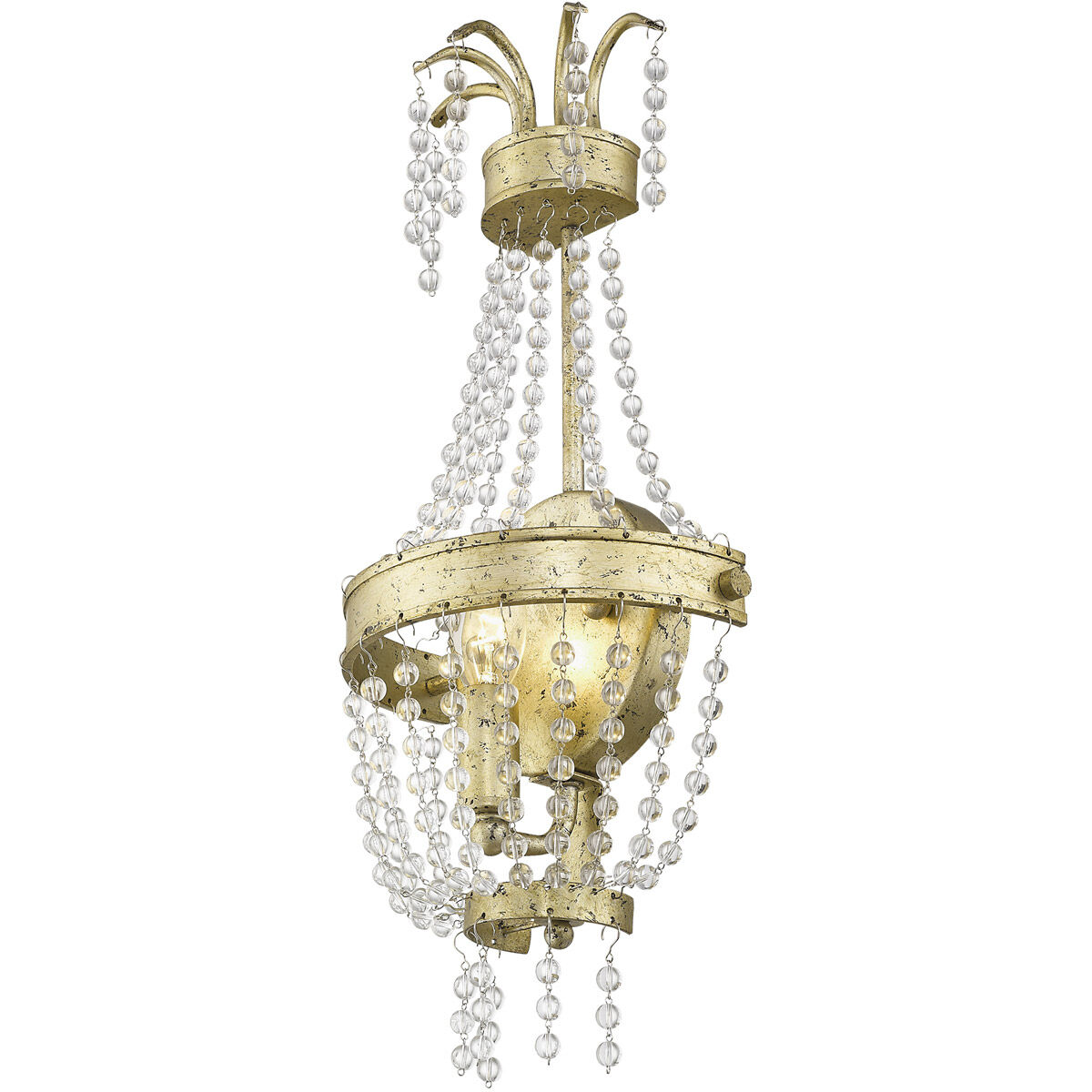 Valentina 1 Light 8 inch Hand Applied Winter Gold ADA Wall Sconce Wall Light