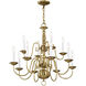 Williamsburgh 12 Light 26 inch Antique Brass Chandelier Ceiling Light