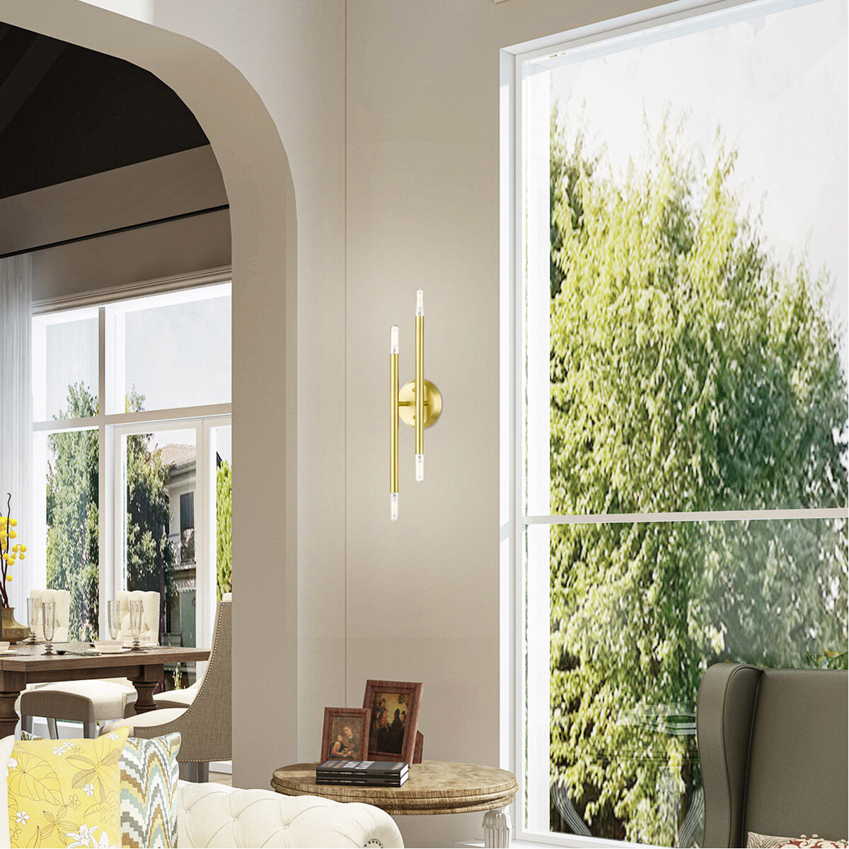 Soho 4 Light 5 inch Satin Brass ADA Sconce Wall Light