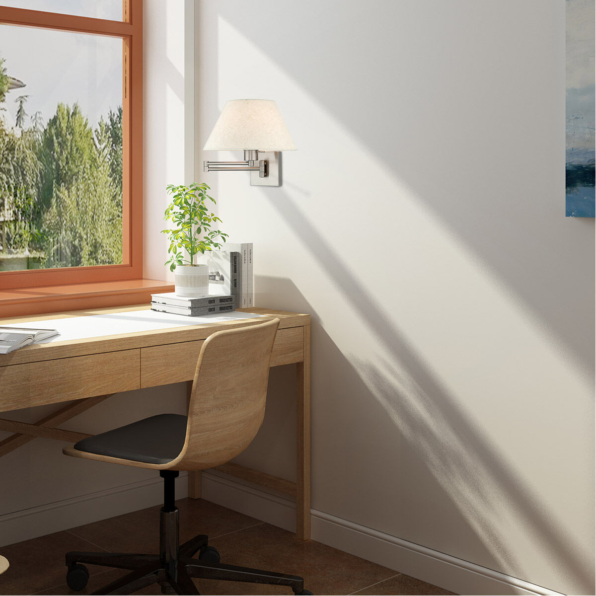 Allison 25 inch 100.00 watt Brushed Nickel Swing Arm Wall Lamp Wall Light