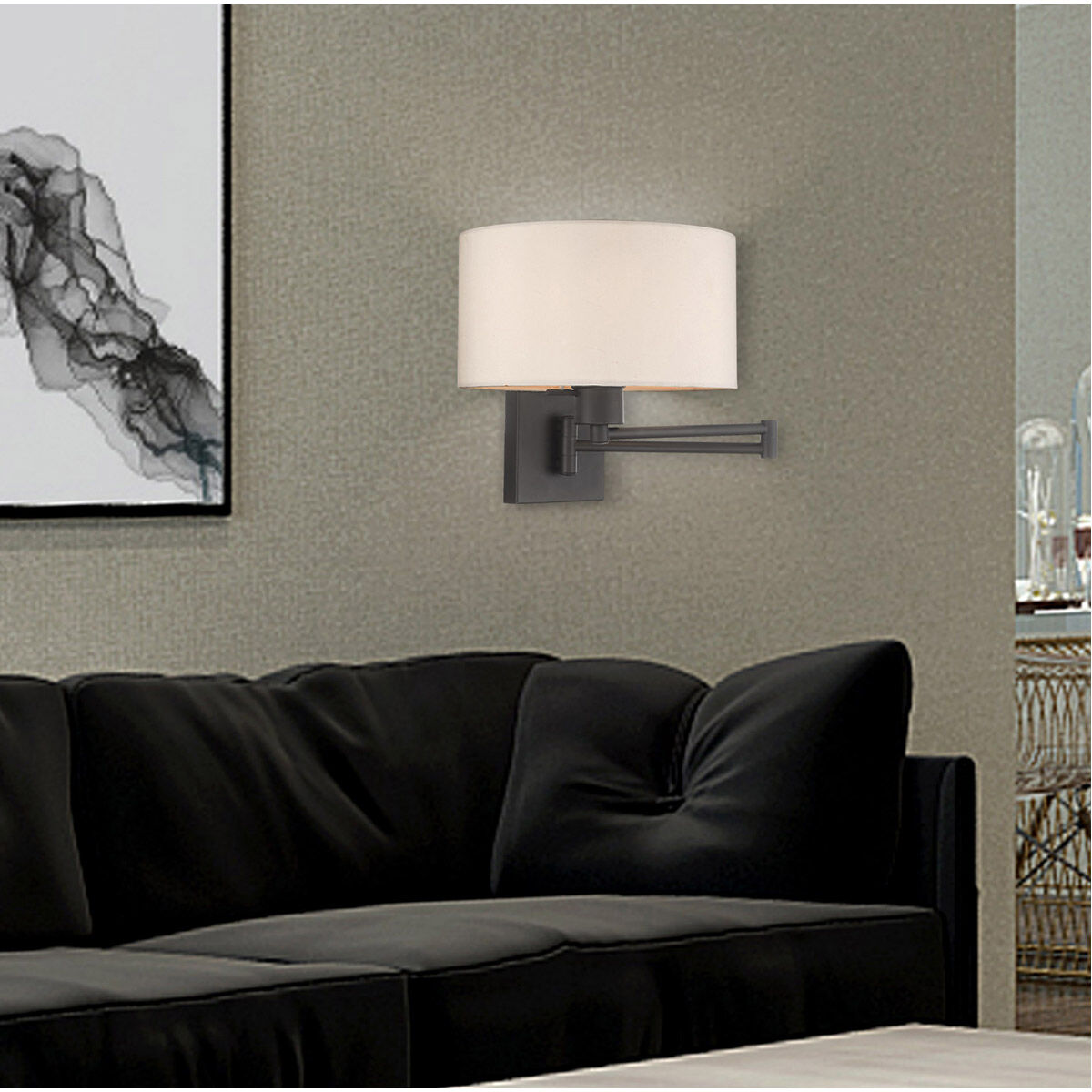 Allison 24 inch 100.00 watt Bronze Swing Arm Wall Lamp Wall Light