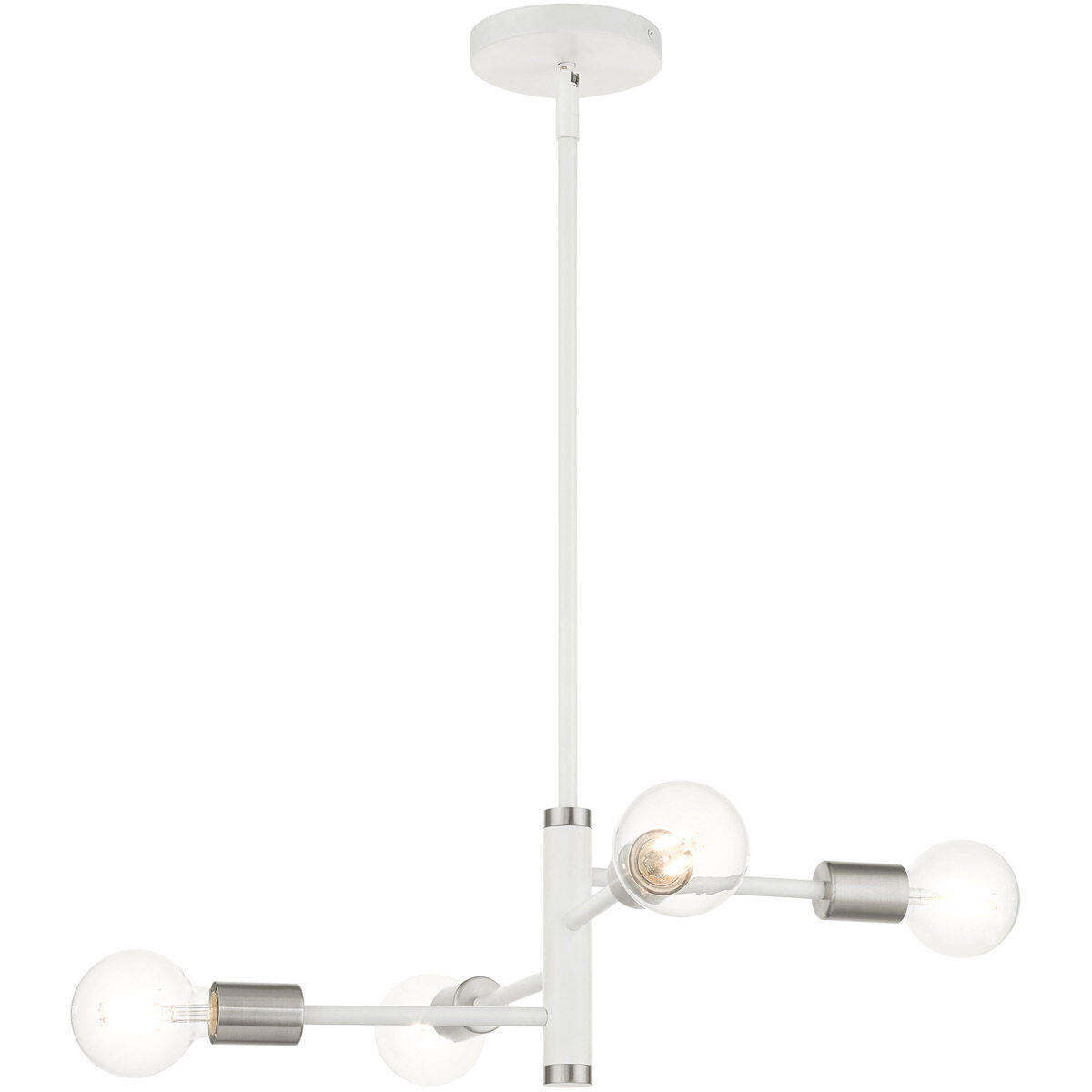 Bannister 4 Light 18 inch White Chandelier Ceiling Light