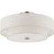 Meridian 4 Light 18 inch Brushed Nickel Semi-Flush Ceiling Light