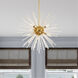 Utopia 8 Light 34 inch Satin Brass Pendant Chandelier Ceiling Light