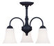 Ridgedale 3 Light 18 inch Black Convertible Dinette Chandelier/Ceiling Mount Ceiling Light