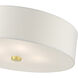 Meridian 4 Light 18 inch Satin Brass Semi Flush Ceiling Light