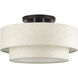 Manorwood 3 Light 18 inch English Bronze Large Semi-Flush Ceiling Light, Large