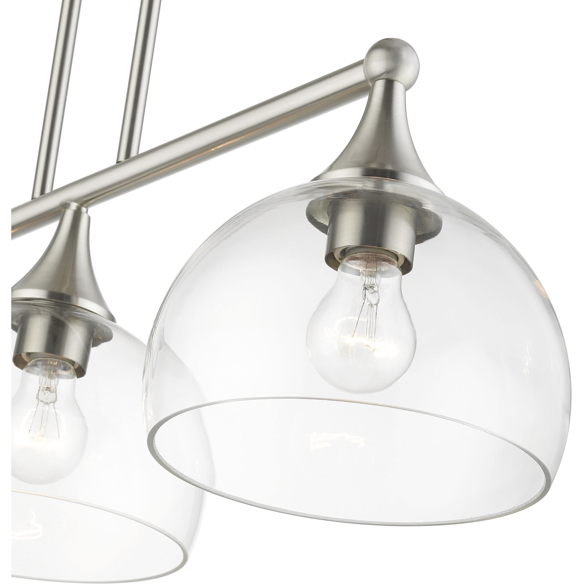 Glendon 3 Light 30 inch Brushed Nickel Linear Chandelier Ceiling Light