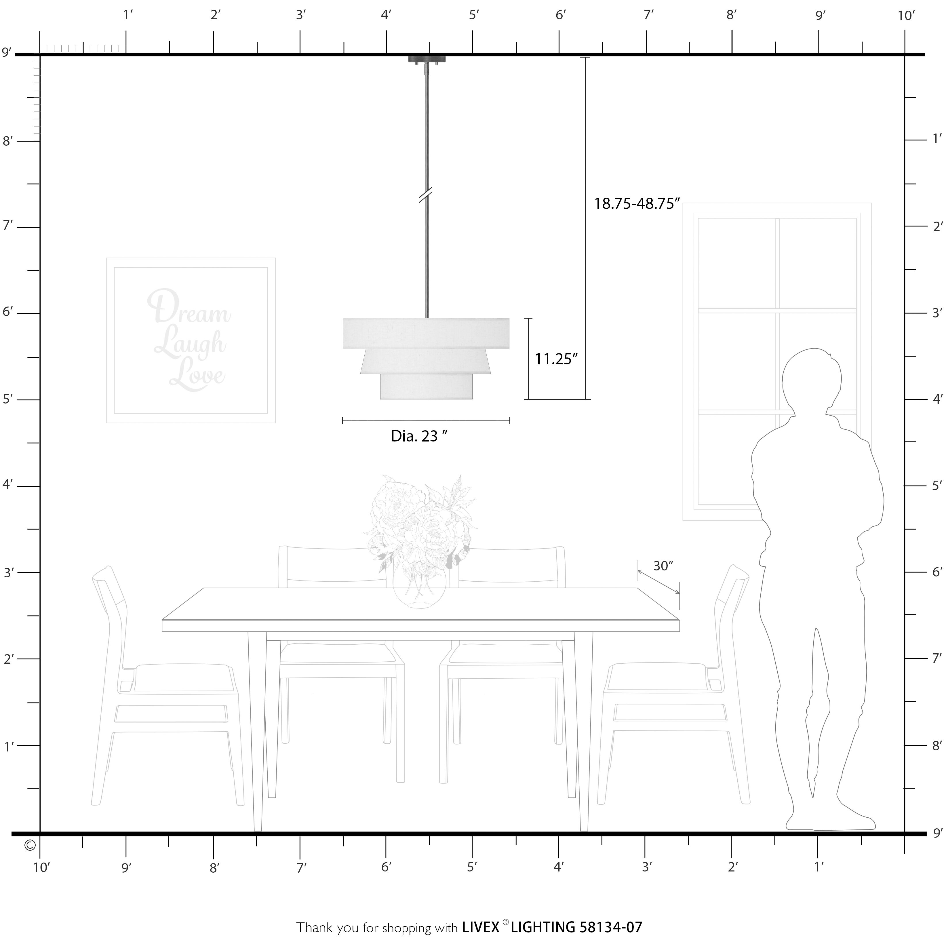 Warrenville 4 Light 23 inch Bronze Pendant Chandelier Ceiling Light