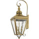 Cambridge 3 Light 29 inch Antique Brass Outdoor Wall Lantern