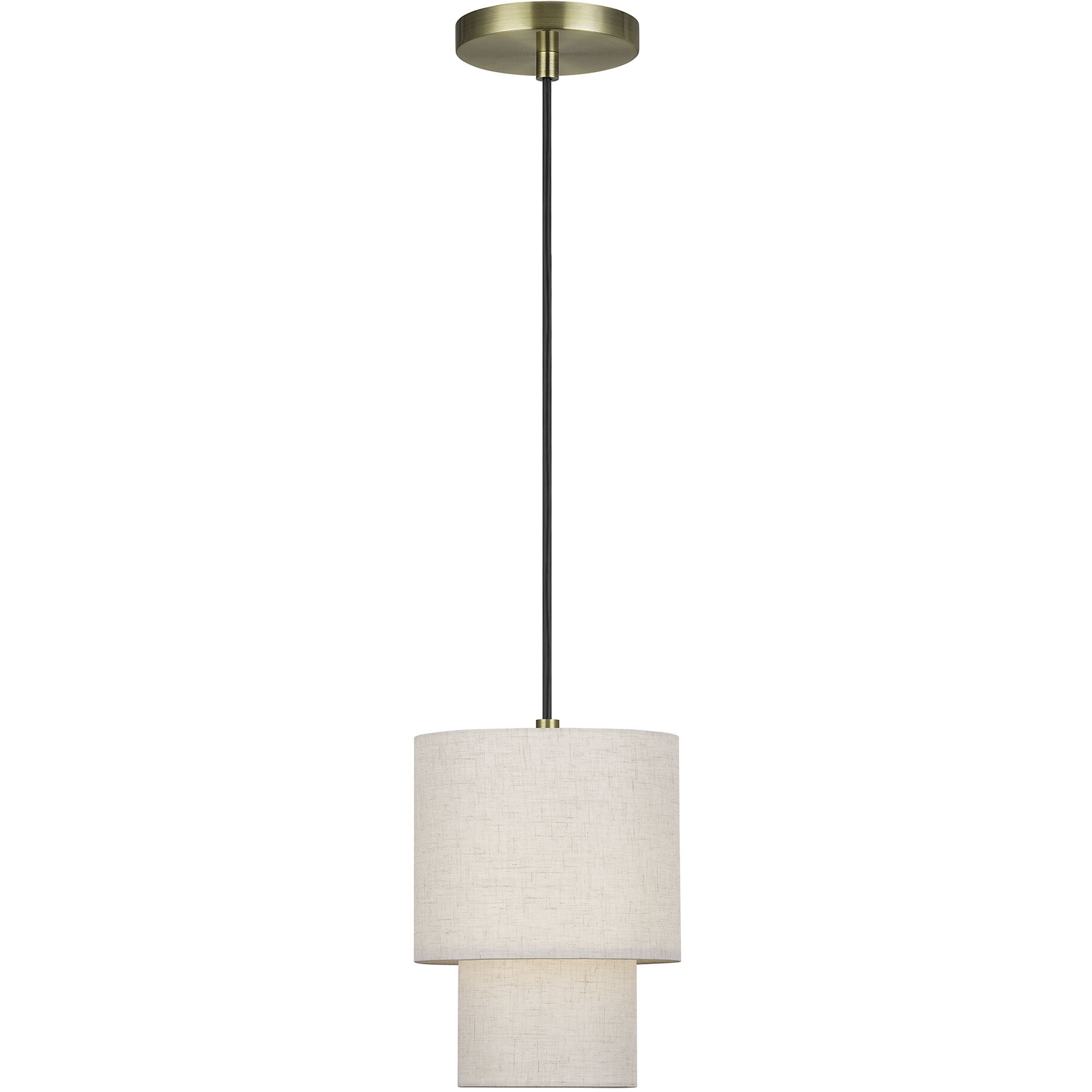Monroe 1 Light 7 inch Antique Brass Mini Pendant Ceiling Light