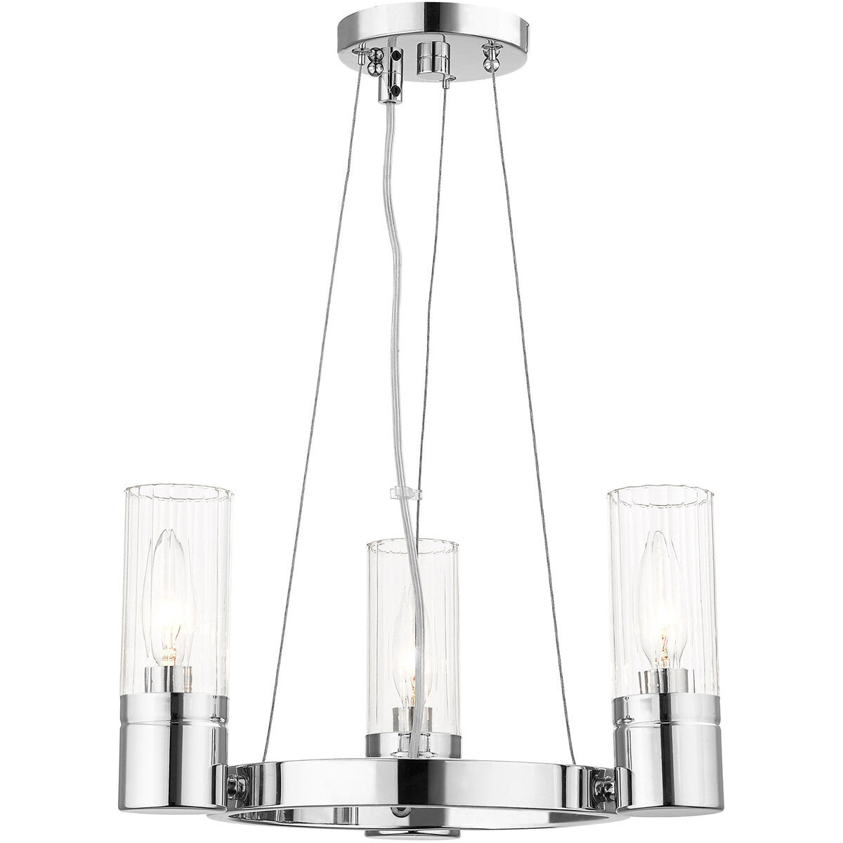 Midtown 3 Light 14.75 inch Polished Chrome Mini Chandelier Ceiling Light