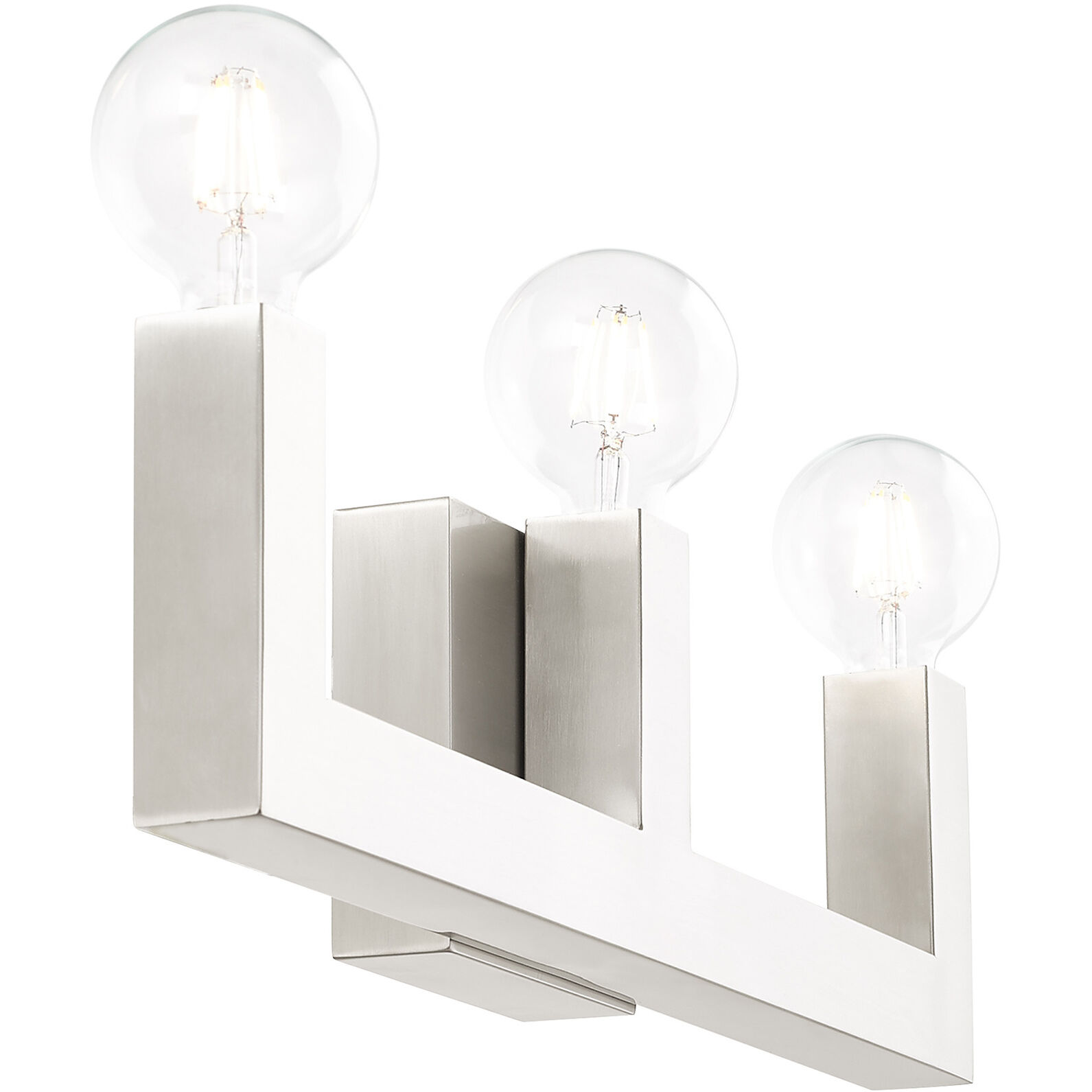 Solna 3 Light 22 inch Brushed Nickel Vanity Sconce Wall Light