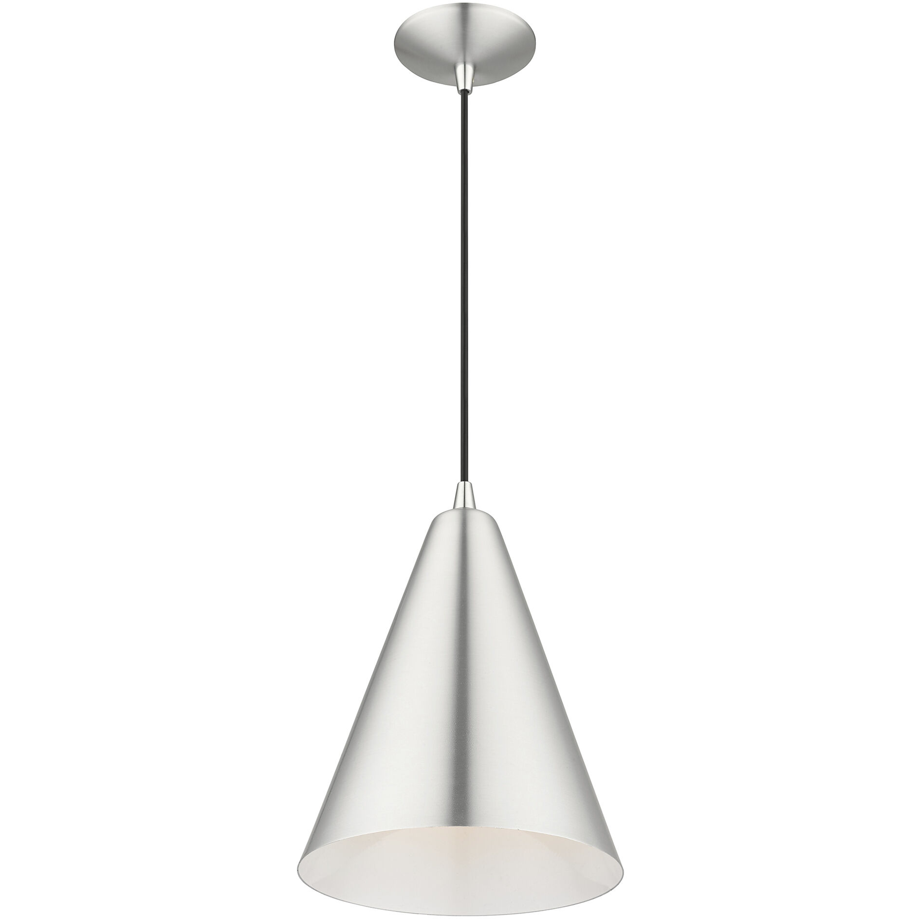 Dulce 1 Light 10 inch Brushed Aluminum with Polished Chrome Accents Pendant Ceiling Light