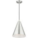 Dulce 1 Light 10 inch Brushed Aluminum with Polished Chrome Accents Pendant Ceiling Light