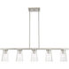 Cityview 5 Light 40 inch Brushed Nickel Linear Chandelier Ceiling Light