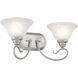 Coronado 2 Light 19 inch Brushed Nickel Bath Vanity Wall Light