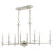 Bennington 8 Light 40 inch Brushed Nickel Linear Chandelier Ceiling Light
