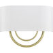 Stratton 2 Light 15 inch Soft Gold ADA Wall Sconce Wall Light