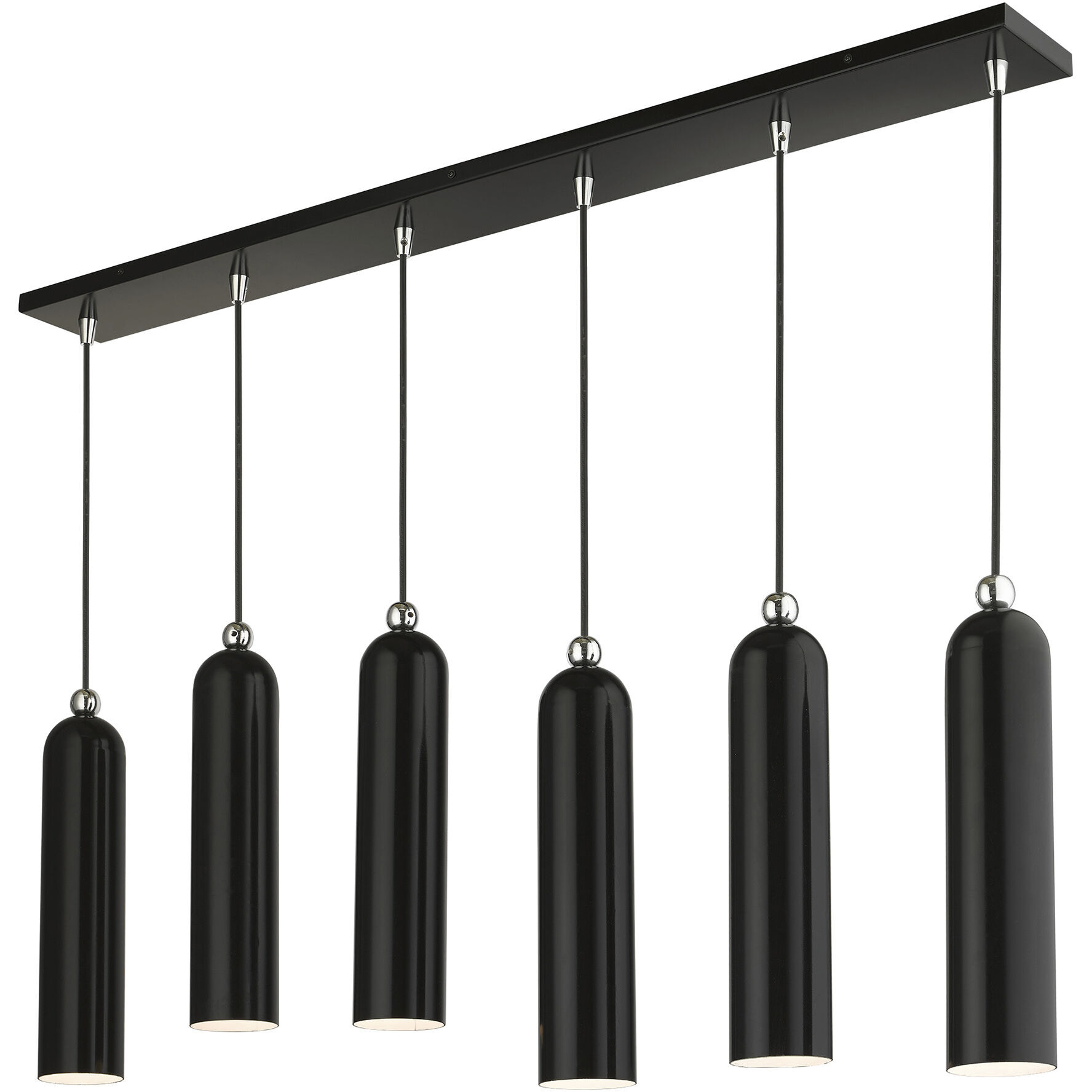 Ardmore 6 Light 44 inch Shiny Black Linear Pendant Ceiling Light