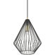 Linz 1 Light 12 inch Textured Black with Antique Brass Accents Pendant Ceiling Light