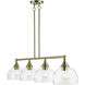 Glendon 4 Light 8.25 inch Antique Brass Large Linear Chandelier Ceiling Light
