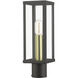 Gaffney 1 Light 15.5 inch Bronze with Antique Gold Finish Accents Outdoor Post Top Lantern