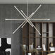 Soho Linear Chandelier Ceiling Light in Brushed Nickel