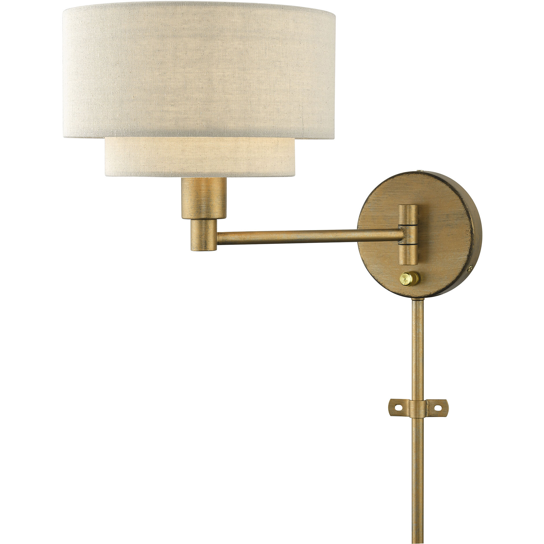 Bellingham 15.25 inch 60.00 watt Antique Gold Leaf Swing Arm Wall Lamp Wall Light