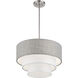 Brookmeade 3 Light 18 inch Brushed Nickel Pendant Chandelier Ceiling Light