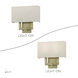 Monroe 2 Light 13 inch Antique Brass ADA ADA Sconce Wall Light