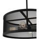 Industro 4 Light 20 inch Black with Brushed Nickel Accents Chandelier Ceiling Light