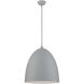 Arlington 3 Light 19 inch Nordic Gray with Brushed Nickel Accents Pendant Ceiling Light