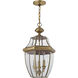 Monterey 3 Light 13 inch Antique Brass Outdoor Pendant Lantern
