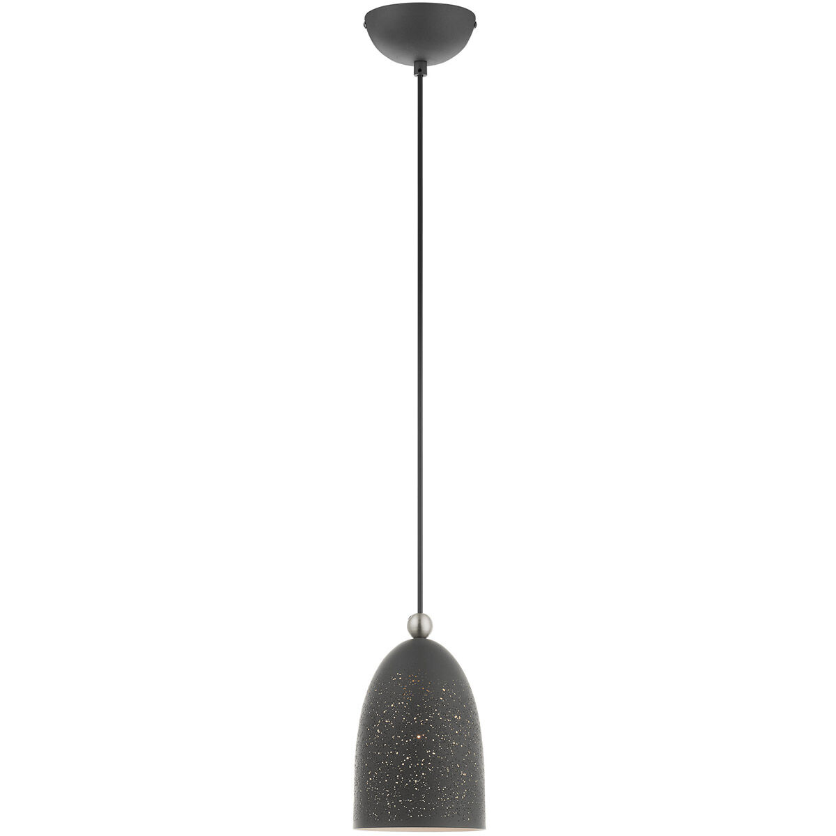 Arlington 1 Light 5.5 inch Scandinavian Gray with Brushed Nickel Accents Pendant Ceiling Light