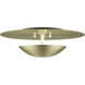 Ventura 2 Light 15 inch Antique Brass Semi-Flush/Wall Sconce Ceiling Light, Large