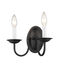 Home Basics 2 Light 10 inch Black Wall Sconce Wall Light